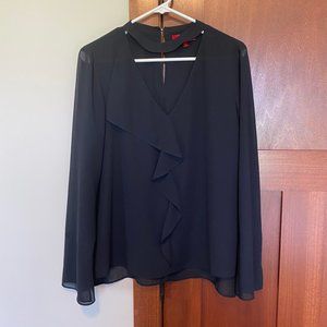 Jennifer Lopez Black Keyhole Top